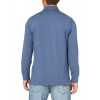 Men's Blue Piqué Long Sleeve Polo Shirt