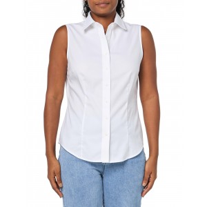 Women's white sleeveless shirt