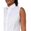 Women's white sleeveless shirt