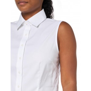 Women's white sleeveless shirt