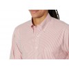 Men's Red Striped Button-Down Shirt