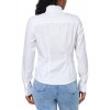 Women's White Long Sleeve Ruffle Collar Shirt