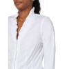 Women's White Long Sleeve Ruffle Collar Shirt