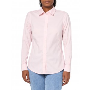 Women's Pink Long Sleeve Stretch Shirt