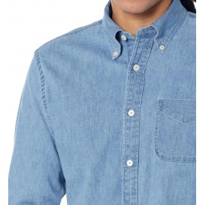 Men's long sleeve denim stretch shirt