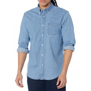 Men's long sleeve denim stretch shirt