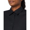 Women's black long-sleeved non-iron stretch shirt