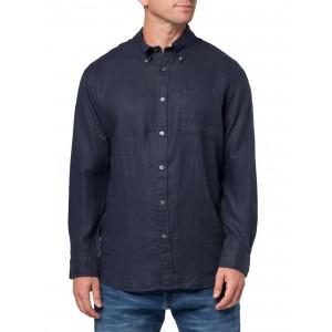 Men's Linen Button-Down Shirt