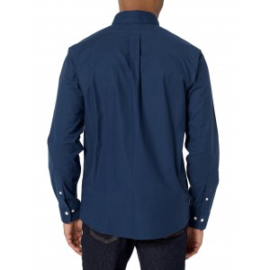 Men's blue long sleeve button down sports shirt