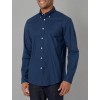 Men's blue long sleeve button down sports shirt