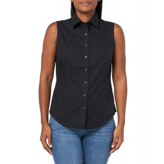 Women's black stretch sleeveless shirt